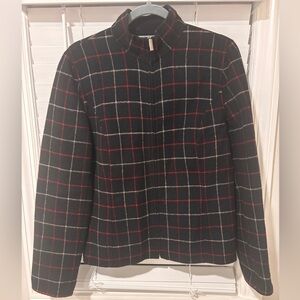 Charter Club Plaid Blazer in Black and Red